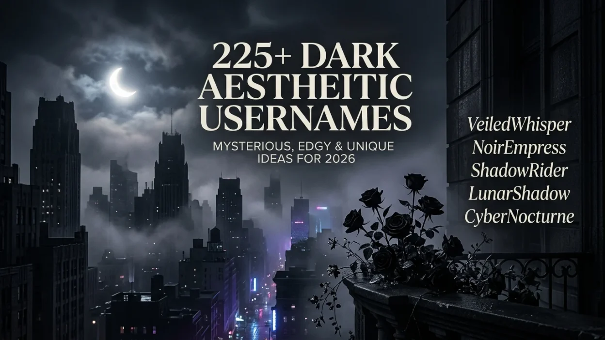 Dark Aesthetic Usernames